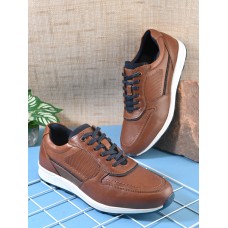 TSF Men's Leather sneakers Shoes (LOMANI-01U-TAN)
